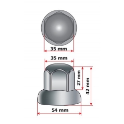 COUVRE BOULON 33MM ACIER X40 TETE RONDE - Accessoires divers