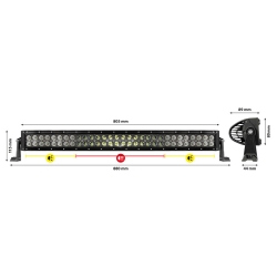 BARRE LUMINEUSE 80CM 10/30V - Éclairage