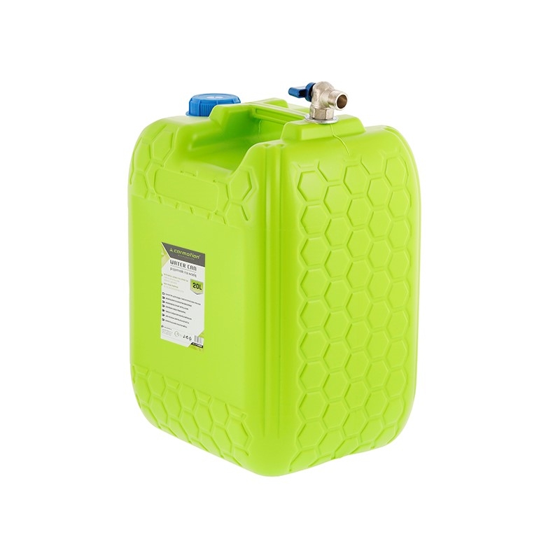 JERRICAN BIDON RÉSERVOIR D'EAU AVEC VALVE SUPÉRIEURE À FILETAGE COURT EN MÉTAL, 20 L - Outillage