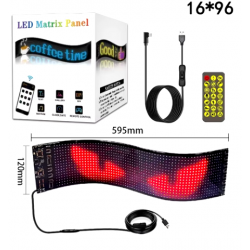 Panneau d'affichage LED flexible programmable - 59 cm - Décoration camion