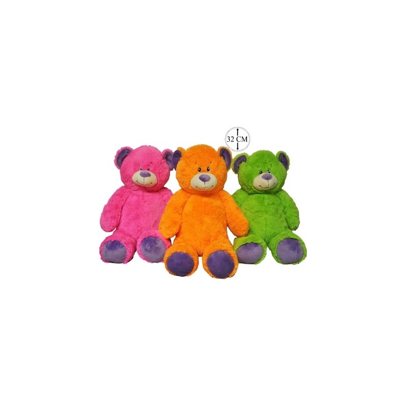 Peluche ours fluo 32 cm - Jouets