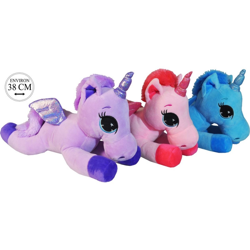 Peluche licorne 38 cm - Jouets