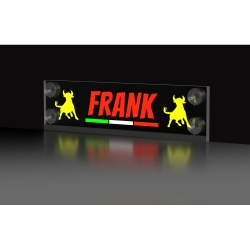 Plaque personnalisable LED MONO USB avec drapeau - Décoration camion