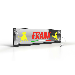 Plaque personnalisable LED MONO USB avec drapeau - Décoration camion