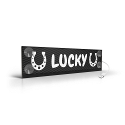 Plaque personnalisable LED USB CARBON - Décoration camion